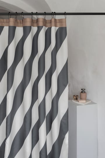 Diagonal duschdraperi 150x200 cm - Dark grey - Mette Ditmer