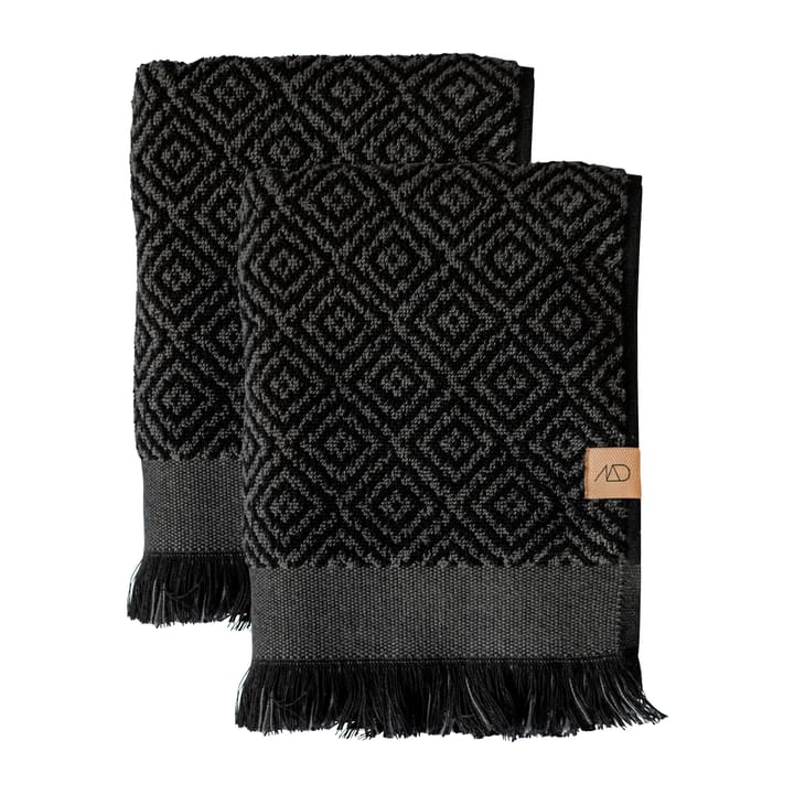 Morocco gästhandduk 35x55 cm 2-pack - Black-grey - Mette Ditmer