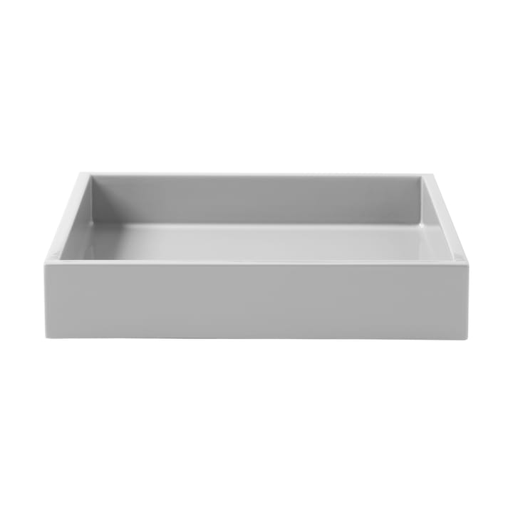 Lux lackad dekorationsbricka 19x19x3,5 cm - Cool grey - Mojoo