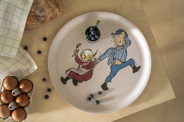 Emil och Ida bricka Ø35 cm, Vit Muurla