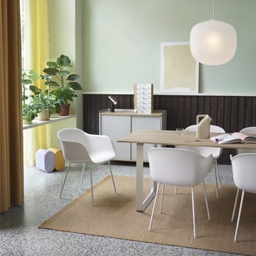 70/70 matbord 225x90 cm - Solid oak-White - Muuto