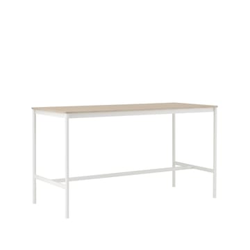 Base High barbord - oak, vitt stativ, plywoodkant, b85 l190 h105 - Muuto