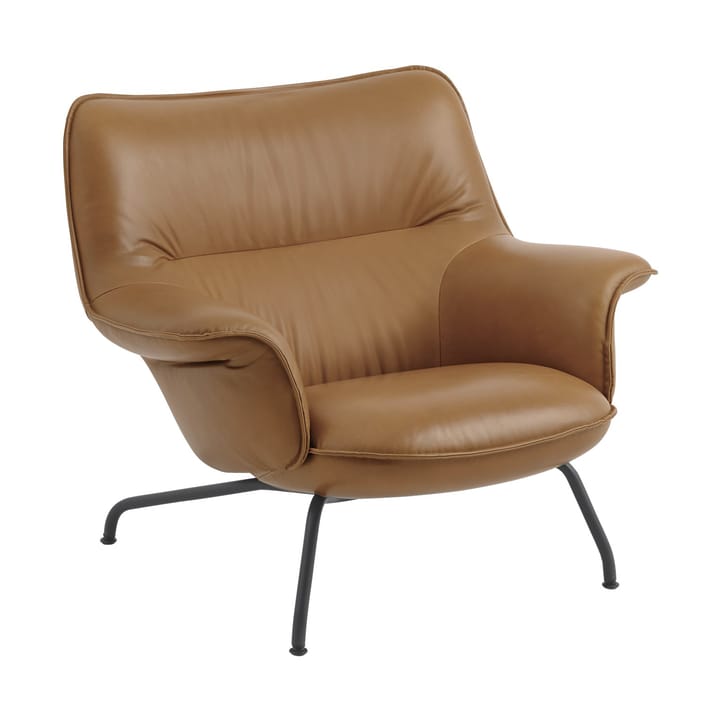 Doze fåtölj låg - Refine leather cognac-black - Muuto