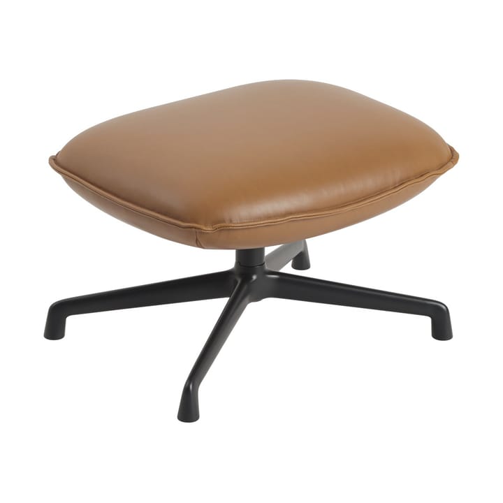 Doze ottoman swivel base - Refine leather cognac-black - Muuto