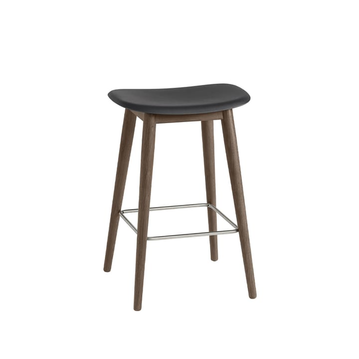 Fiber Bar Stool barpall 75 cm - Black-stained d.brown - Muuto