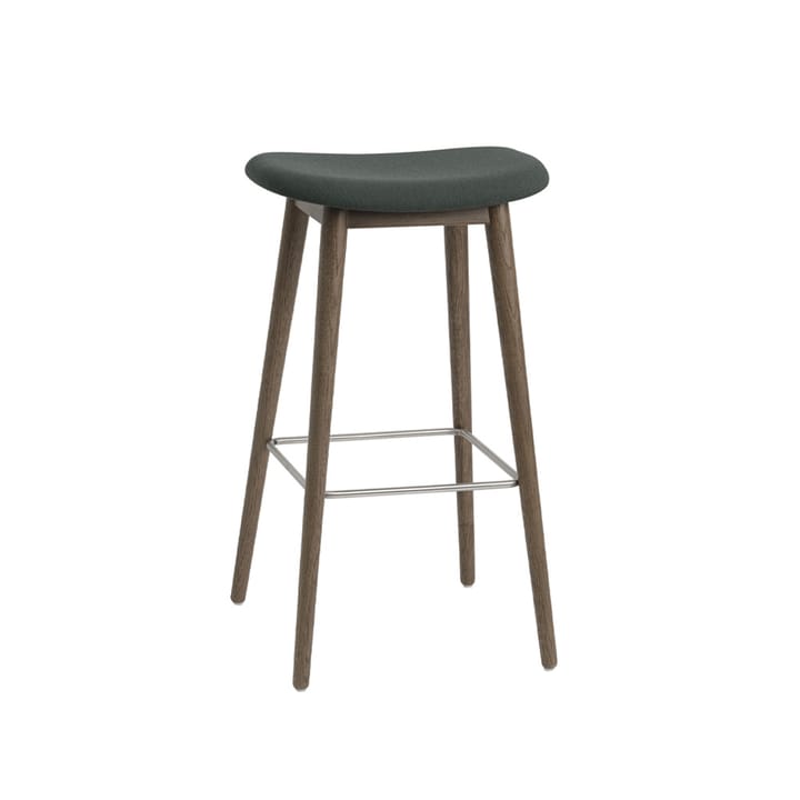 Fiber Bar Stool barpall 75 cm - Dark green-stained d.brown - Muuto