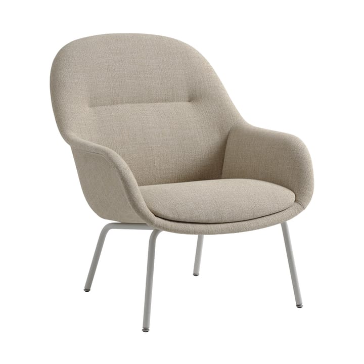 Fiber Lounge fåtölj med stålben - Ecriture 240-grey - Muuto