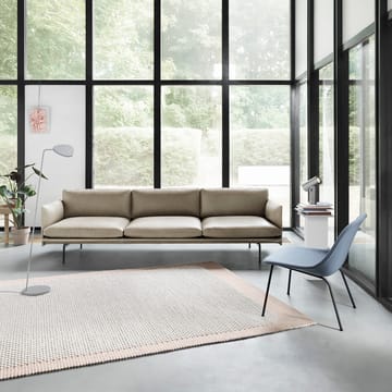 Fiber Lounge stol med stålben - Divina 154-Black - Muuto