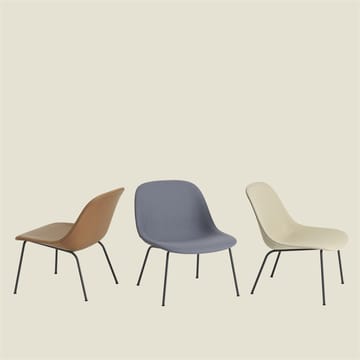 Fiber Lounge stol med stålben - Steelcut Trio 236-Anthracite - Muuto