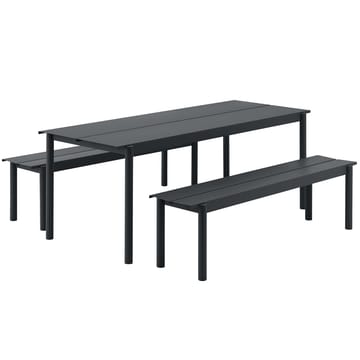 Linear Steel bord 200x75 cm - Black - Muuto