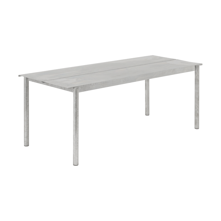 Linear Steel bord 200x75 cm - Warm galvanized steel - Muuto