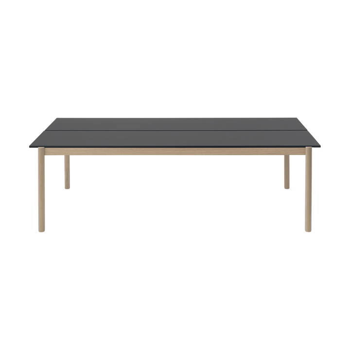 Linear System bord 110x240 cm - Black nanolaminate-black-oak - Muuto