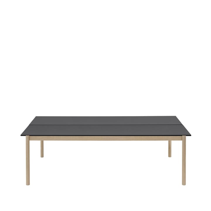 Linear System bord 142x240 cm - Black nanolaminate-Black-Oak - Muuto