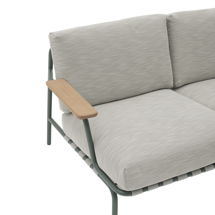 Settle soffa 2-sits, Ribbed Weave 2 Dark green Muuto