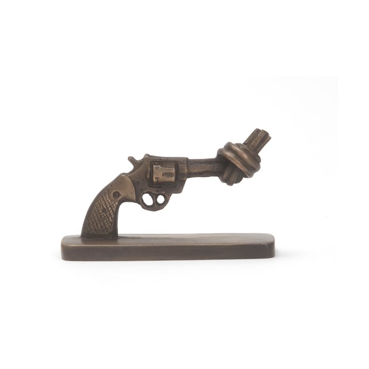 Knotted Gun mini 7 cm - Matt brons - Non Violence