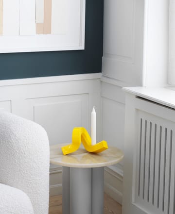 Crooked ljusstake 1 - Yellow - Normann Copenhagen