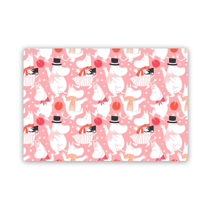 Moomin celebration bordstablett 33x33 cm - Vit-rosa - Opto Design