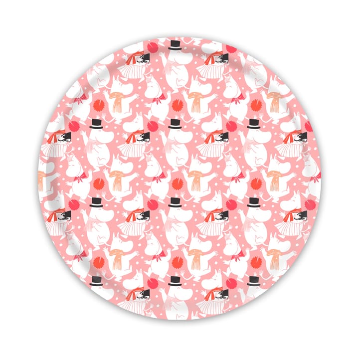 Moomin celebration bricka Ø31 cm - Vit-rosa - Opto Design