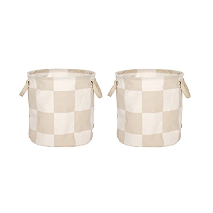 Chess förvaringskorgar medium 2-pack, Clay-offwhite OYOY