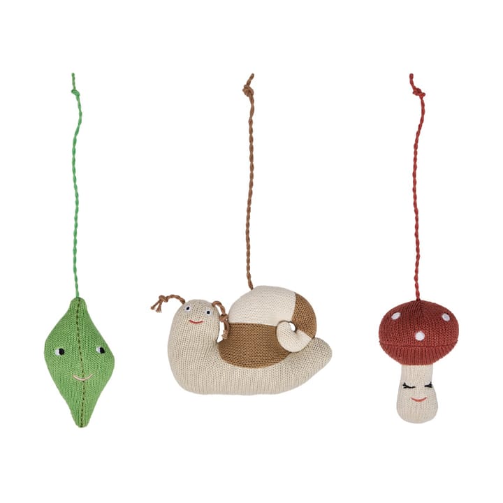 Forest play leksaker till babygym - Brown-green-red - OYOY