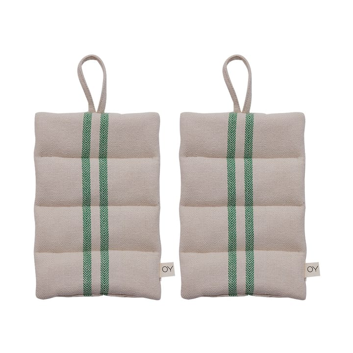 Linu grytlapp 2-pack - Green - OYOY