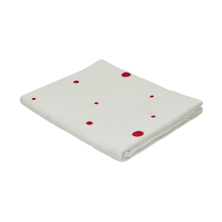 Nori bordsduk 140x260 cm - White-cherry red - OYOY