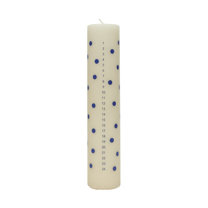 Polka kalenderljus - Offwhite-blue - OYOY