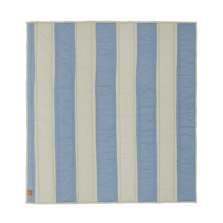 Striped quiltad filt 130x140 cm - Blue-clay - OYOY