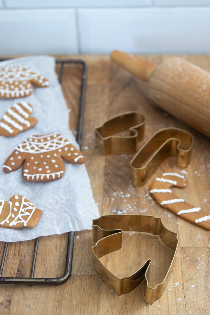 Winter pepparkaksform 3 delar, Guld Pluto Design