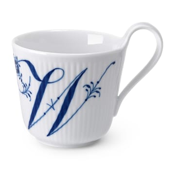 Blue Fluted Plain Alphabet kopp 33 cl - W - Royal Copenhagen