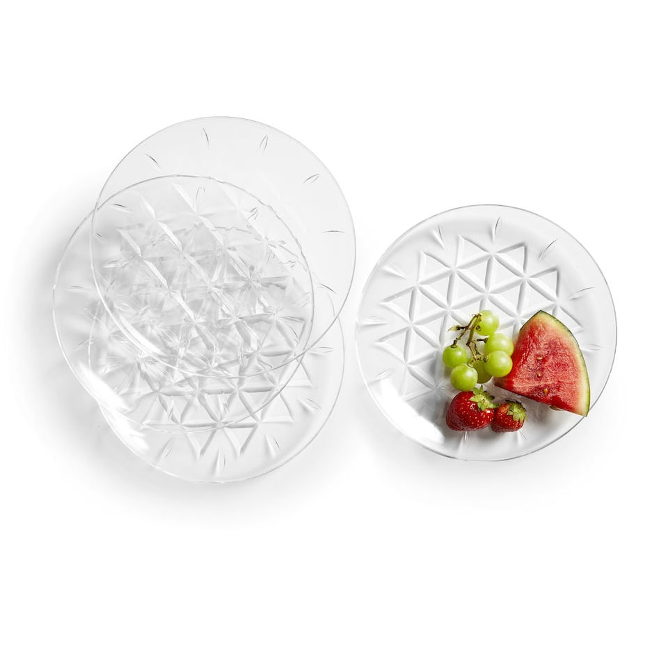 Sagaform Picknick tallrik 4-pack 20 cm | Skandinavisk Design | Assietter | Transparent