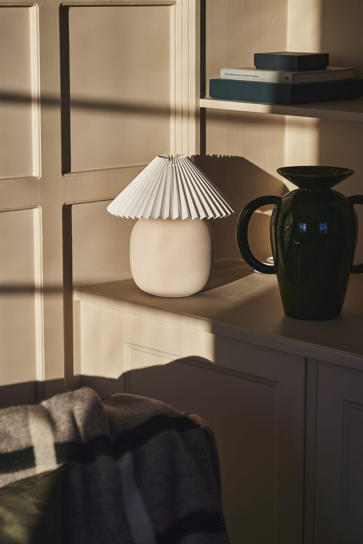 Boulder bordslampa 29 cm beige-pleated white Scandi Living