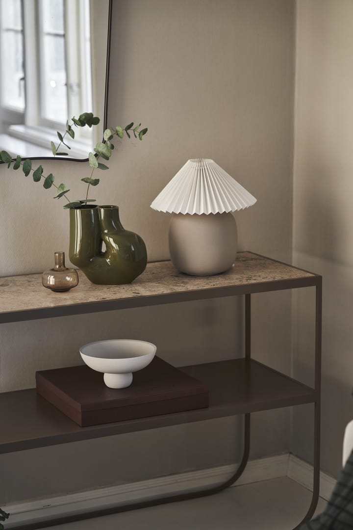 Boulder bordslampa 29 cm grey-pleated white, Lampfot Scandi Living