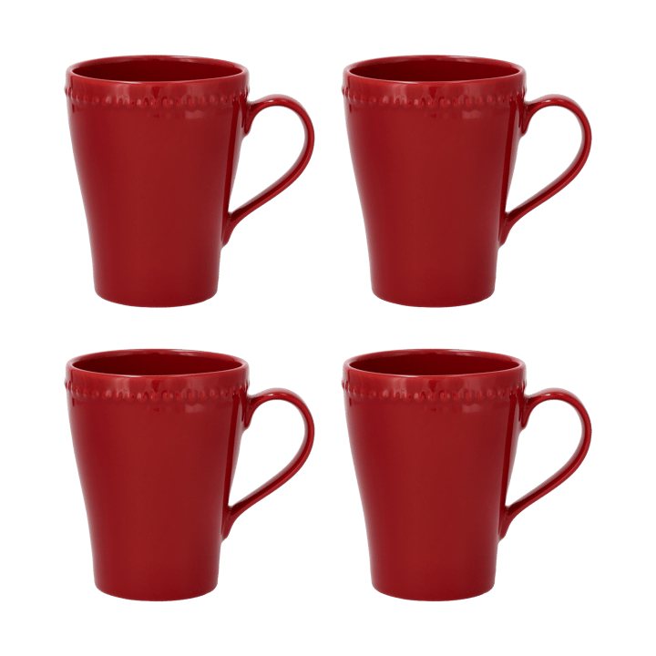 Dots mugg 35 cl 4-pack - Röd - Scandi Living