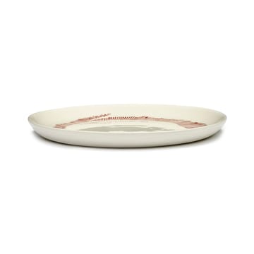 Ottolenghi Feast tallrik M Ø22,5 cm 2-pack - White stripes-red - Serax