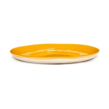 Ottolenghi Feast tallrik M Ø22,5 cm 2-pack - Yellow stripes-white - Serax