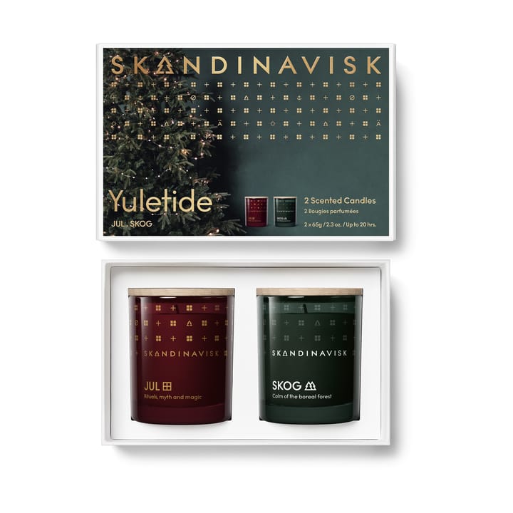 Yuletide doftljus gåvoset 2 delar - 65 g - Skandinavisk