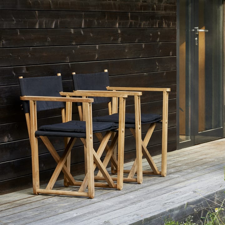 Kryss Dining karmstol, Slate dark grey, teak Skargaarden