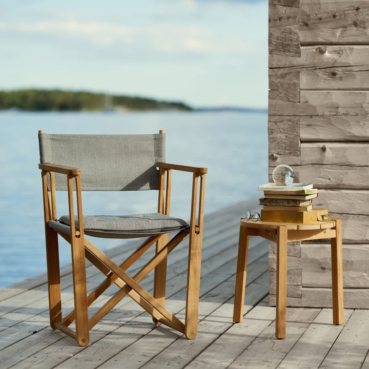 Kryss Lounge karmstol, Agora Nautic navy blue, teak Skargaarden