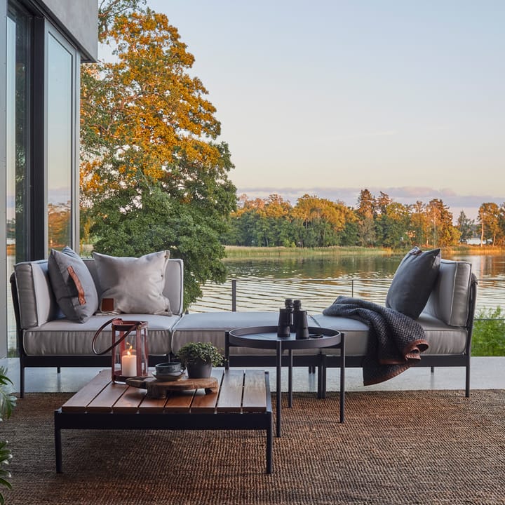 Lidö soffbord, Teak, mörkgrå aluminiumram Skargaarden