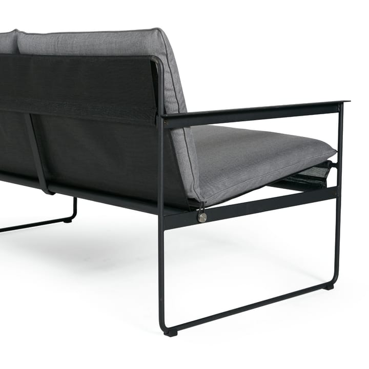 Slow 2-sits soffa, Sunbrella grå-svart stålstativ SMD Design