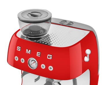 Smeg 50's Style espressomaskin med kaffekvarn - Röd - Smeg