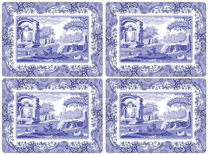 Blue Italian bordsunderlägg 4-pack - Blå-vit - Spode