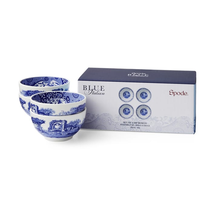 Blue Italian dippskål Ø10 cm 4-pack - Blå-vit - Spode