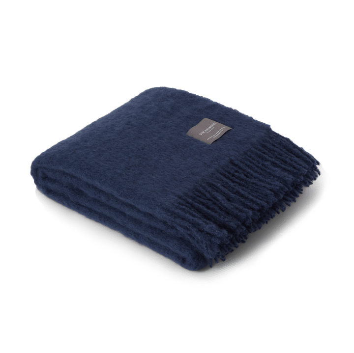 Mohair pläd, Denim dark blue Stackelbergs