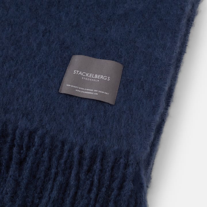 Mohair pläd, Denim dark blue Stackelbergs