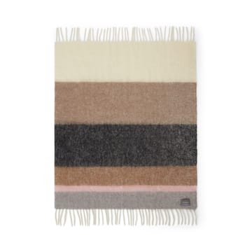 Mohair pläd - Stripe Brown, Black & Rose - Stackelbergs