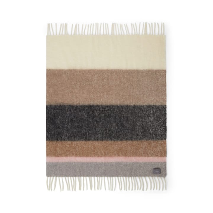 Mohair pläd, Stripe Brown, Black & Rose Stackelbergs