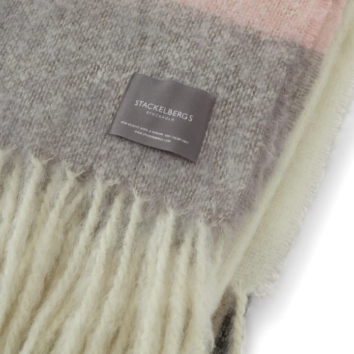 Mohair pläd, Stripe Brown, Black & Rose Stackelbergs