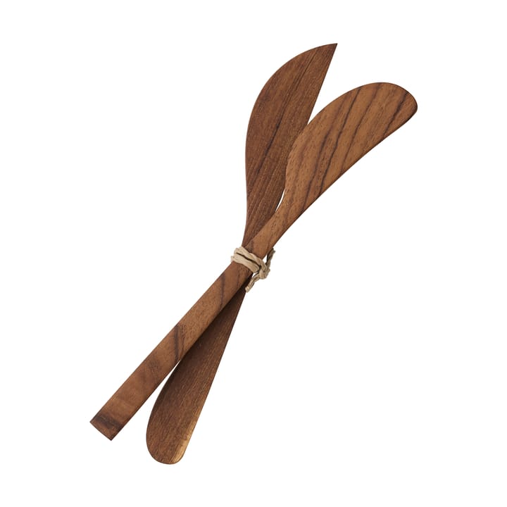 Teak smörkniv 2-pack, Brun Tell Me More